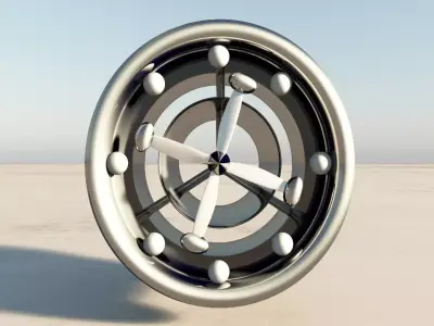 Powered Glider Magnetic Air Focus Engine CAD Free 3D model