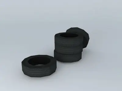 tires set of Free 3D model