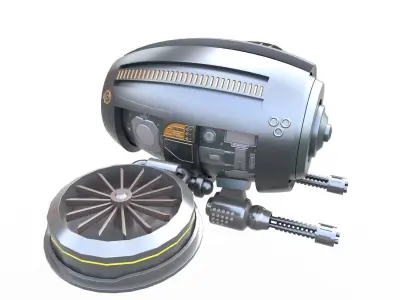 Space Drone SciFi Low-poly 3D model