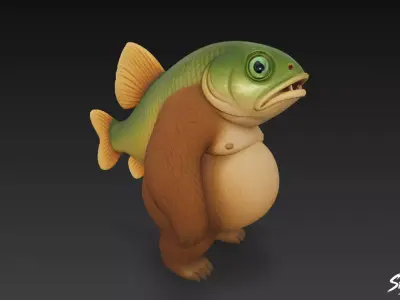 Trippi Troppi - Italian Brainrot Low-poly 3D model