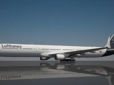  Lufthansa Boeing 777 9X New 3D model