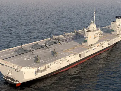 HMS Prince of Wales with Military Equipment 3D model purchase