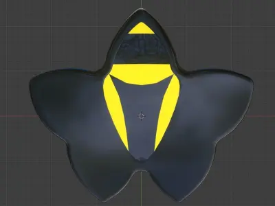 Concept Spaceship Low-poly 3D model