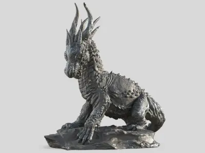 Dragon Statue 3D model get