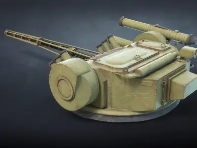 BM-3 Shturm Ukrainian Fighting Module Low-poly 3D model