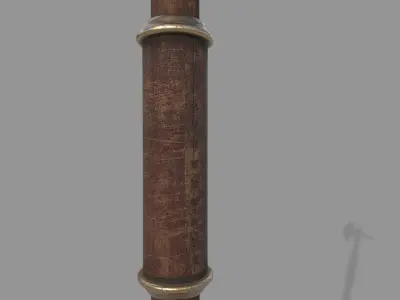 Medieval Halberd Low-poly 3D model