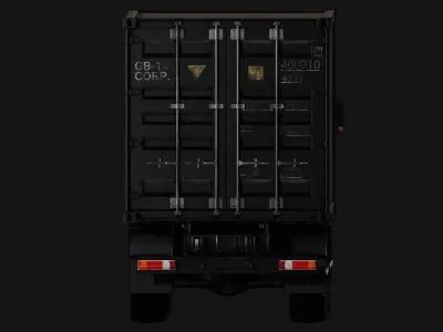 Kamaz Truck Low-poly 3D model