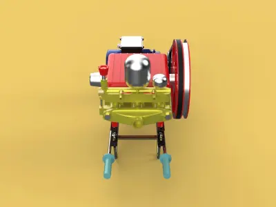 PLUNGER PUMP ELECTRIC MOTOR SPRAYER PRESSURE WATER JET CAR WASH 3D model