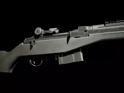 PBR - M14 SOCOM Rifle  - Game-Ready 3D Asset Low-poly 3D model