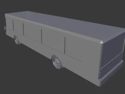 Bus lowpoly truck Low-poly 3D model