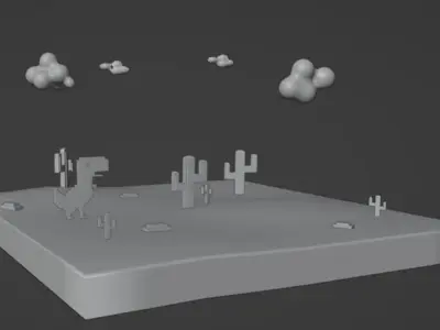 google dinosaur Free low-poly 3D model