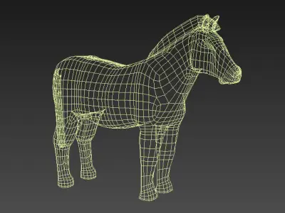 Zebra - Editable Free 3D model