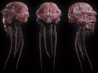 Alien Insect Creature Low-poly 3D model