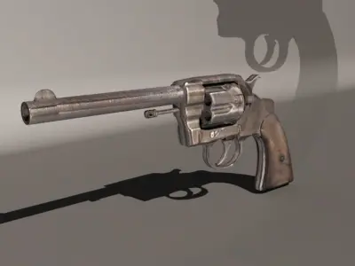 Colt Revolver 1892 Low-poly 3D model