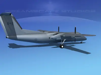 Dehaviland DHC-8 100 RCAF 3D model