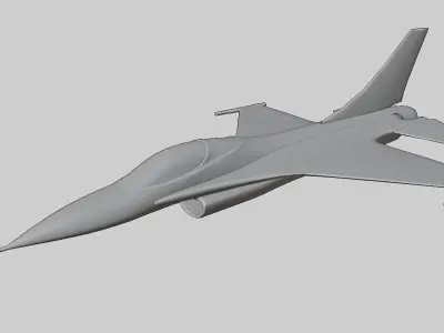 Modern Fighter Jet - General Dynamics F-16 Fighting Falcon 3D print model