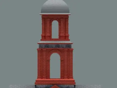 The Old Russian Basilica Low-poly 3D model
