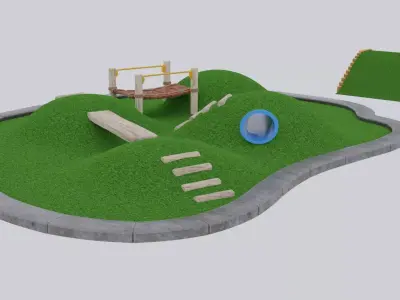 Outdoor Playground 03 Free low-poly 3D model