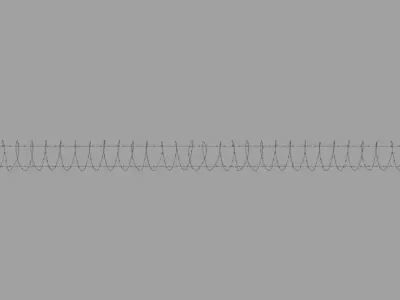 Barbed Wire Fence 3D model