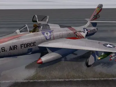 Republic F-84F Thunderstreak 3D model