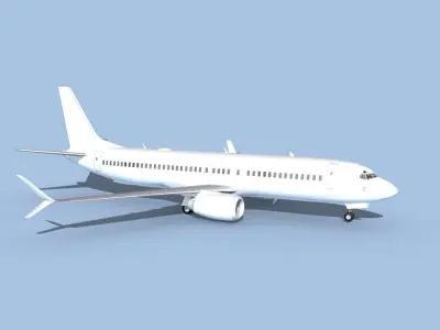 Boeing 737-800 Max Unmarked 3 3D model