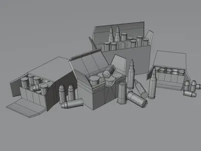Ammo Box Pack Game Ready Low-poly 3D model