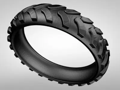 Tractor Excavator Tyre 3D model