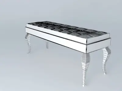 bench with gold legs Free 3D model