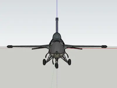 F-16 Falcon Low-poly 3D model