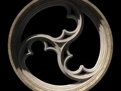 Rose window 3 in 1 3D model