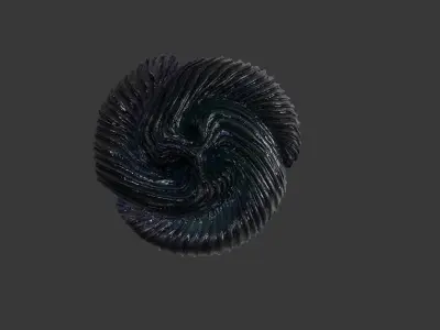 Tribrachidium  Fossil animal Low-poly 3D model