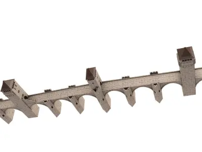 Pont Valentre Bridge 3D model