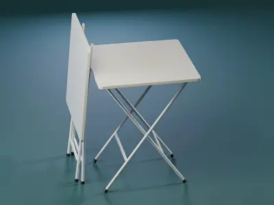 two folding tables 3D model