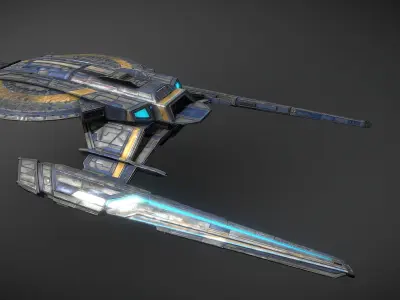 17spaceship star trek spaceship 3D model