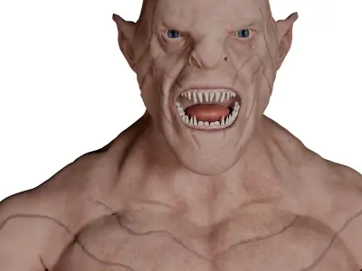 Azog character of the lord of the ring - low-poly 3D model Low-poly 3D model