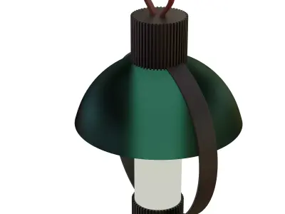Stylized Hanging Lamp 3D Model Free low-poly 3D model