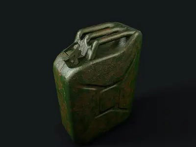 Jerrycan 20L Wehrmacht Low-poly 3D model