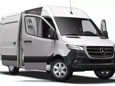 Mercedes Benz Sprinter L2H2 RWD HQ Interior 2025 3D model