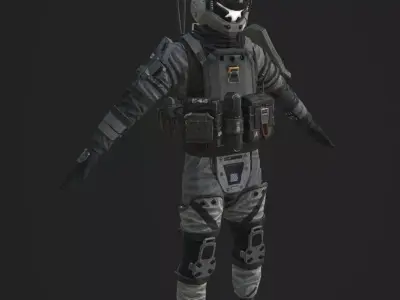 Teci Model based of some concept art Free 3D model