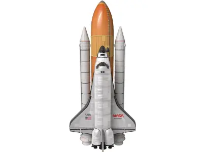 Space Shuttle Nasa shuttle  rocket International SpaceStation 3D model