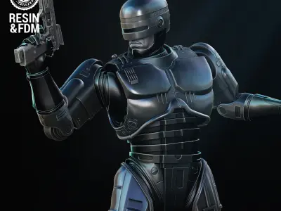 Wicked Movies Robocop Bust Tested for 3D printing 3D print model purchase