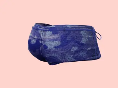 04 Sexy Army Shorts Pack   Low-poly 3D model