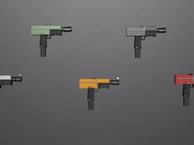 Warhammer 40k Autopistol Pattern Voss Mk 10 Low-poly 3D model