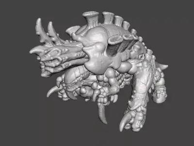 6MM SCALE SPACEBUGS CANNON MINIATURE MODEL SCIFI OR FANTASY GAME 3D print model