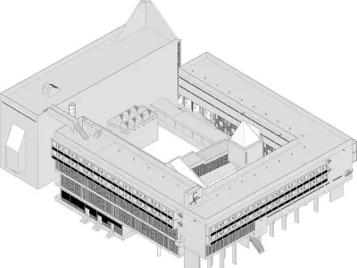 Couvent Sainte Marie de La Tourette - Le Corbusier 3D model