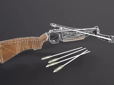 Bow Gun Crossbow Low-poly 3D model