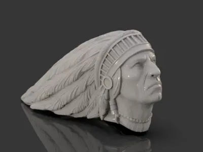 Indian 3D model head 3D print model