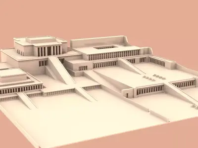 Temple of Hatshepsut 3D print model