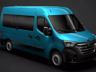 Renault Master L2H2 WindowVan 2020 3D model