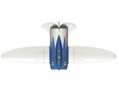 Stipa-Caproni biplane 3D model